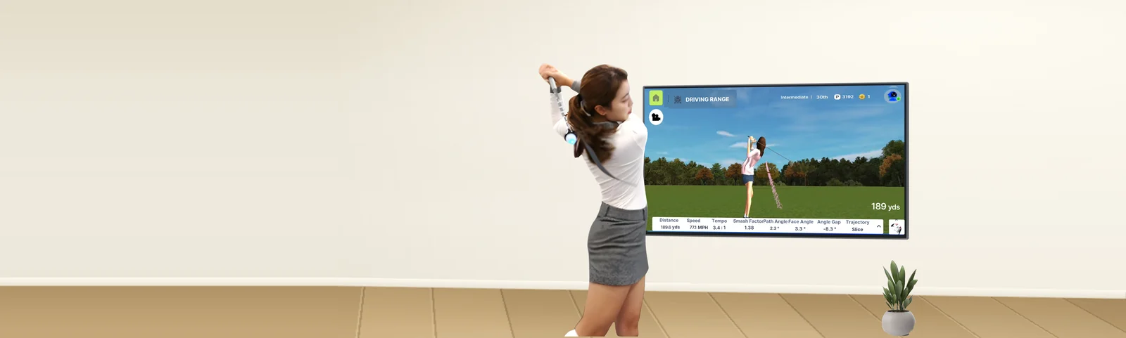 SmartGolf AIX at home: your real swing read in 3D