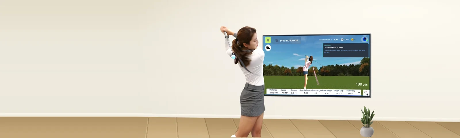SmartGolf AIX at home: your real swing read in 3D