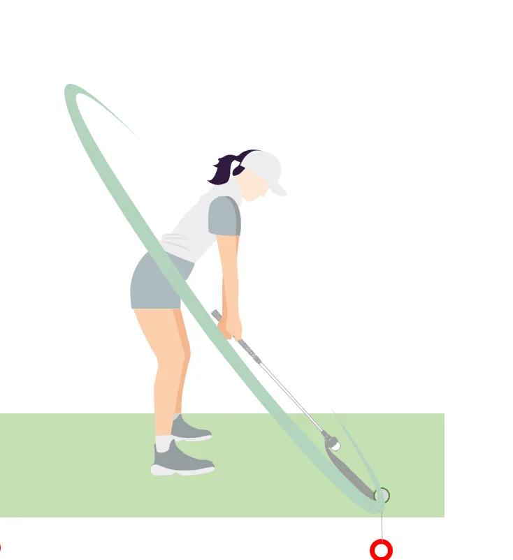 Striking at impact, the strap meets the ball