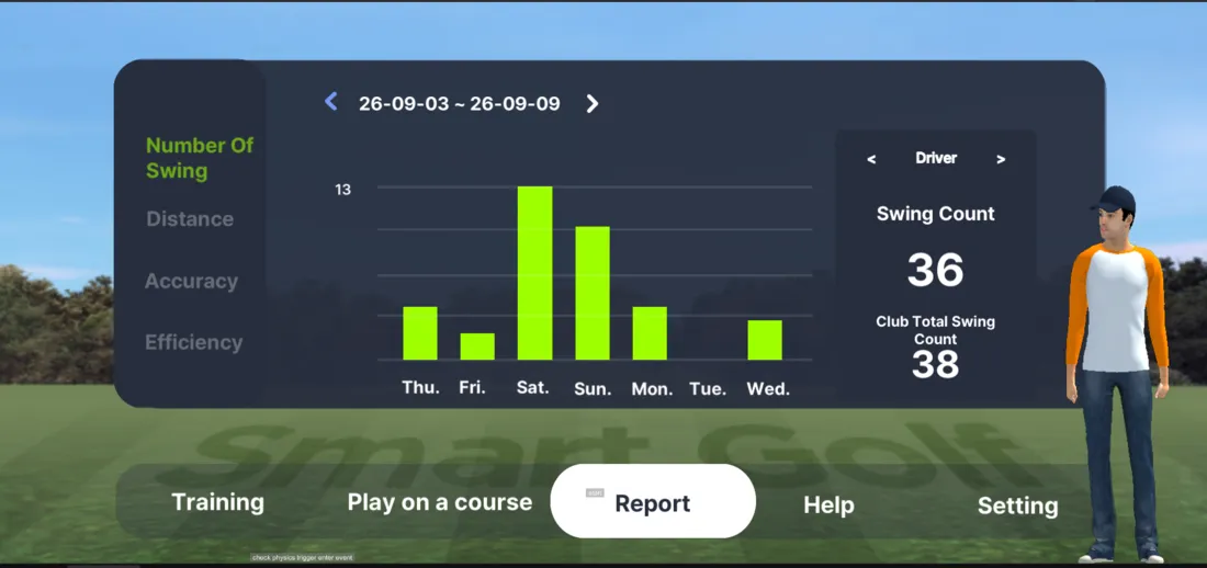 Report screen in the new style