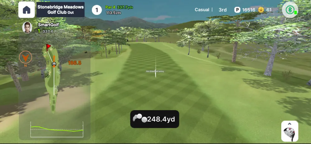 Playing a premium course